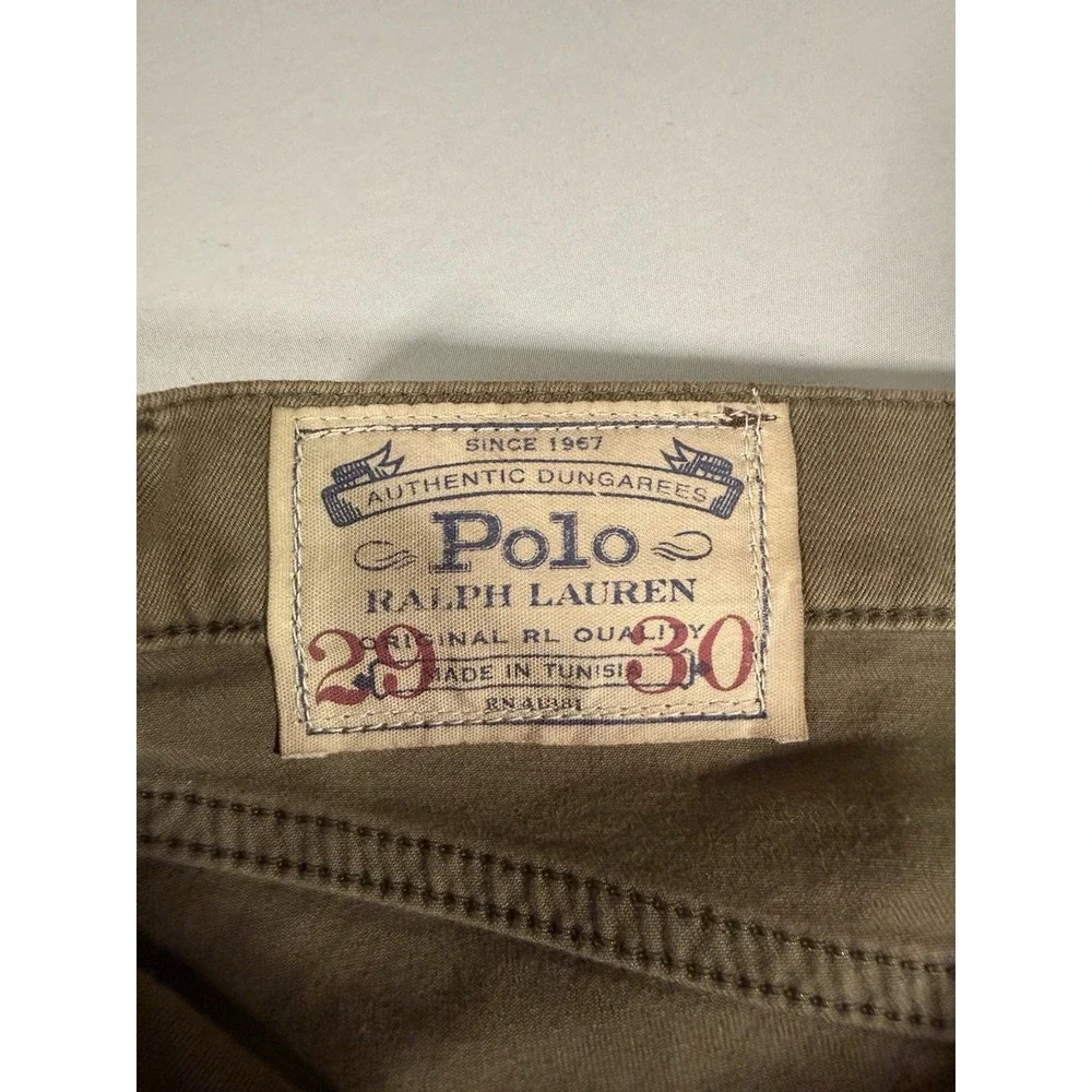Polo Ralph Lauren Cargo Pants Olive Green 29x30 Stretch Utility Y2K